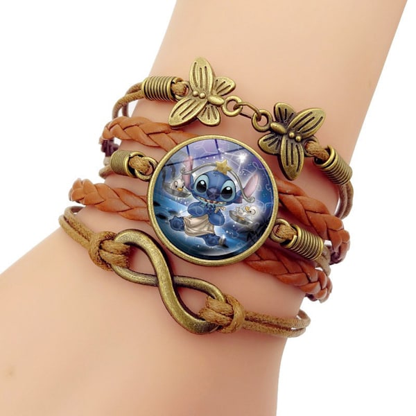 Stitch Multi Layer Läderarmband Armband Party Sportarmband för män kvinnor