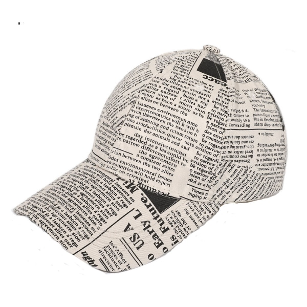 Retro tidningsmönster Cap Sport Fritidshatt Snapback justerbar hatt