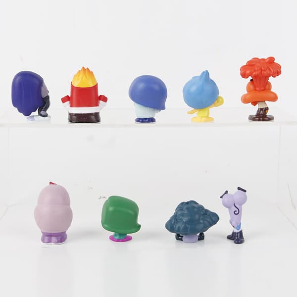 9 stk. Innsiden Ut følelsesfigurer 3-5 cm PVC miniatyr samleobjekt-sett