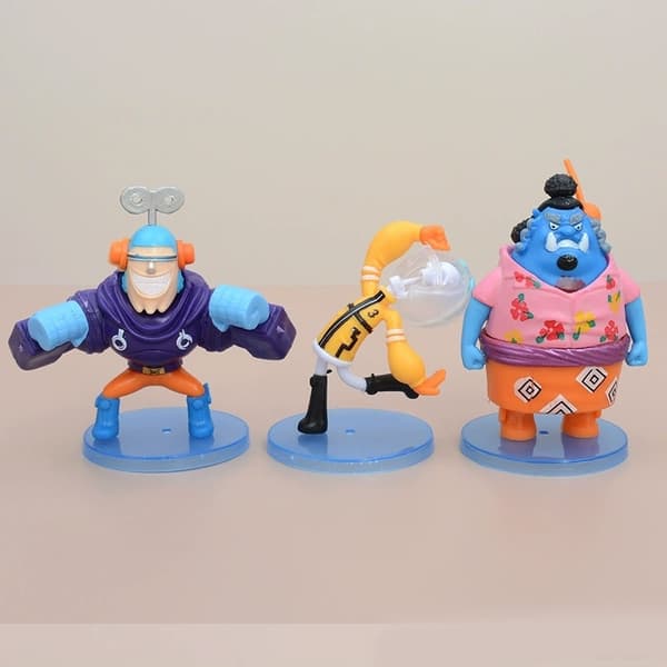 10 stk. One Piece Luffy Zoro Nami Chopper PVC Chibi figur-sæt 10 cm