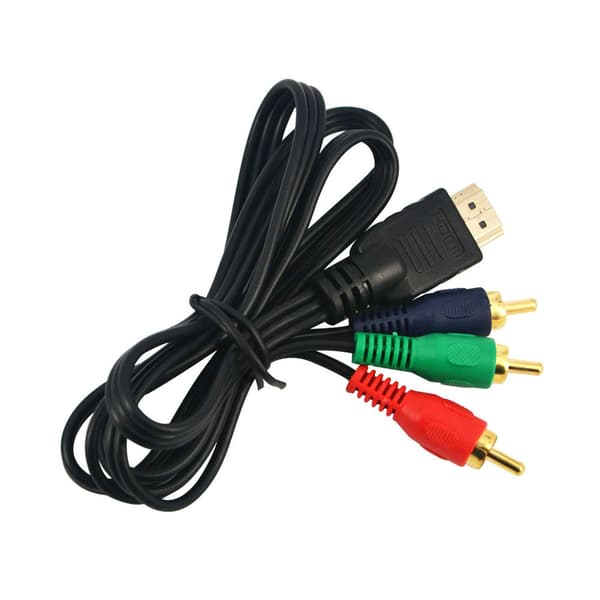 1M HDMI til 3 RCA han AV-kabel 1080P forgyldt lyd- og videoadapterledning