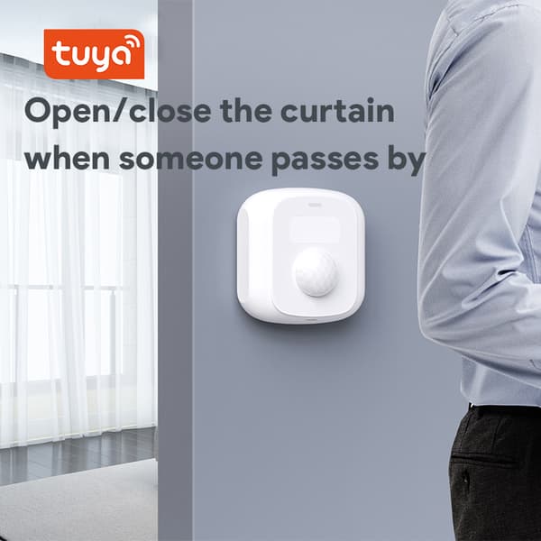 Tuya Smart WiFi/Zigbee 3-i-1 Bevegelses- og Lyssensor for Scenekontroll