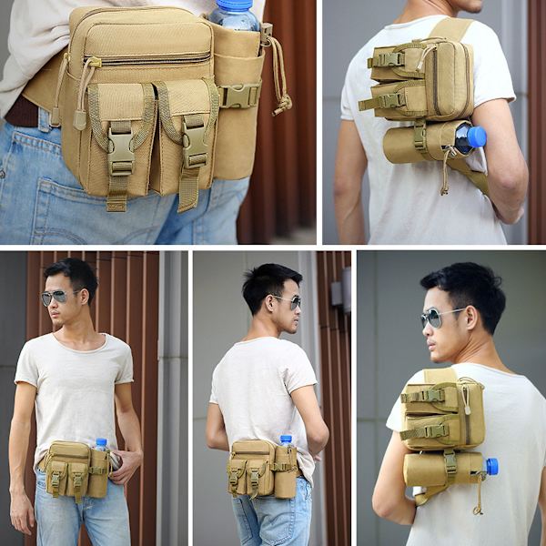 Canvas utomhus benväska Drop midjeväska, lår Fanny Pack för resor utomhus ridning