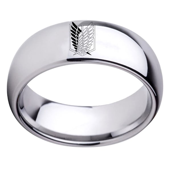 Attack on Titans Ackerman Ring Anime Smycken Cosplay Ringar för män kvinnor