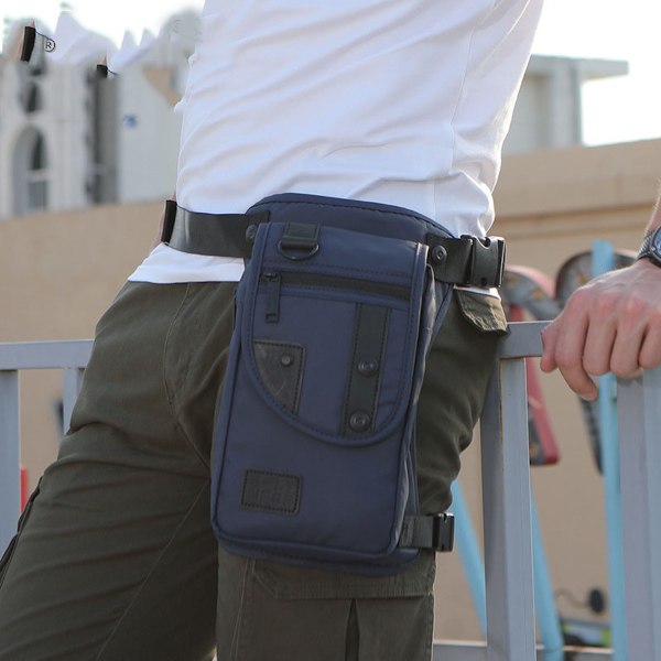 Utomhusbensväska för män Drop Midjeväska, Lår Fanny Pack för resor utomhus