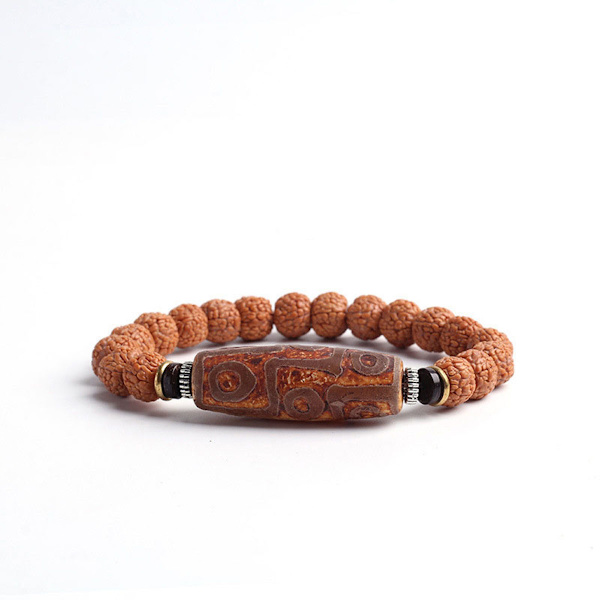 Litet Vajra Bodhi-armband för män Single Circle Buddha Bead Armband Dragon Scale Pattern