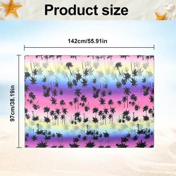 Chiffon strand-sarong til kvinder, bikini-cover-up med palmemønster