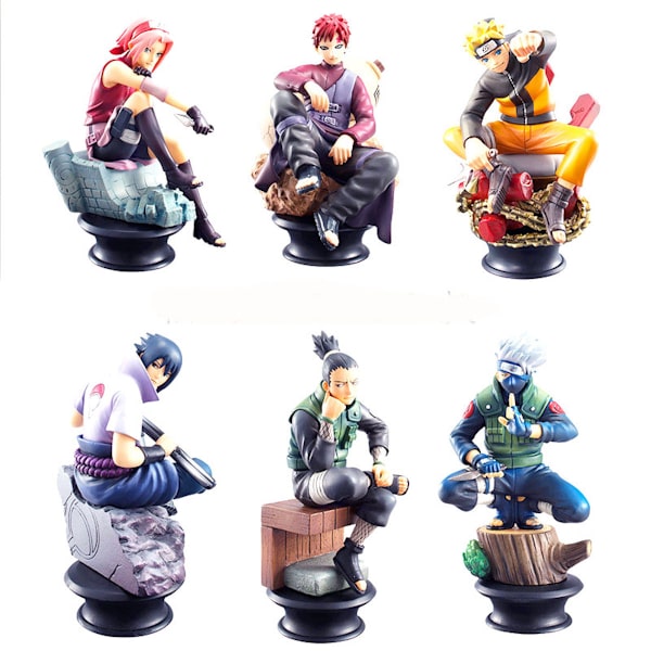 6st Schackfigur Naruto Actionfigur Leksaksmodell