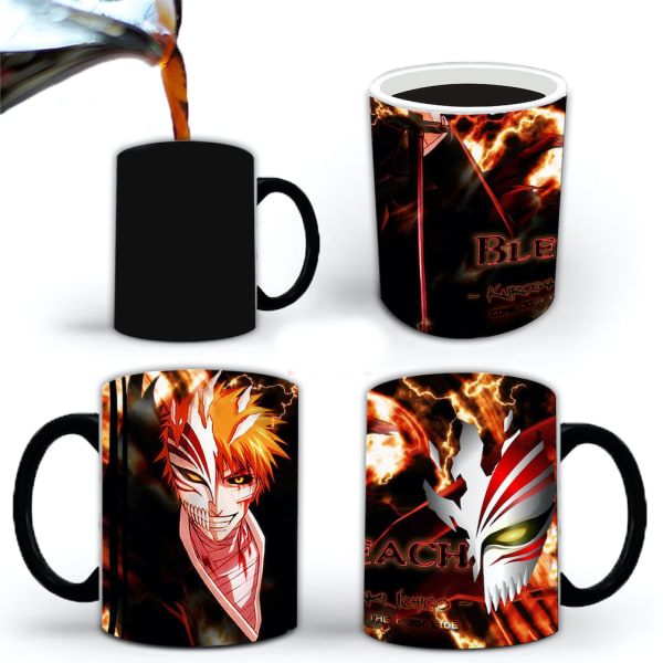 Bleach Death Color Changing Mugg Keramisk kaffemugg Thermal tekopp Nyhetspresent