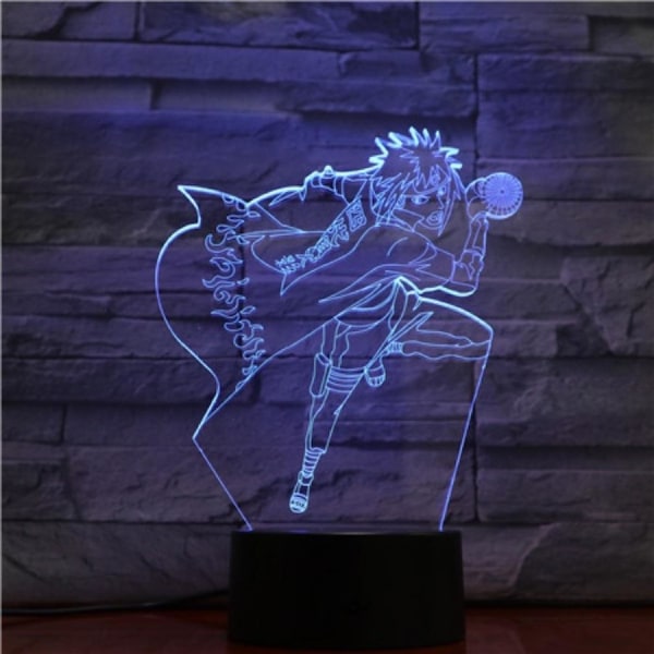 Namikaze Minato 3D LED Nattljus Sovrumsbordslampa Ändrar färg