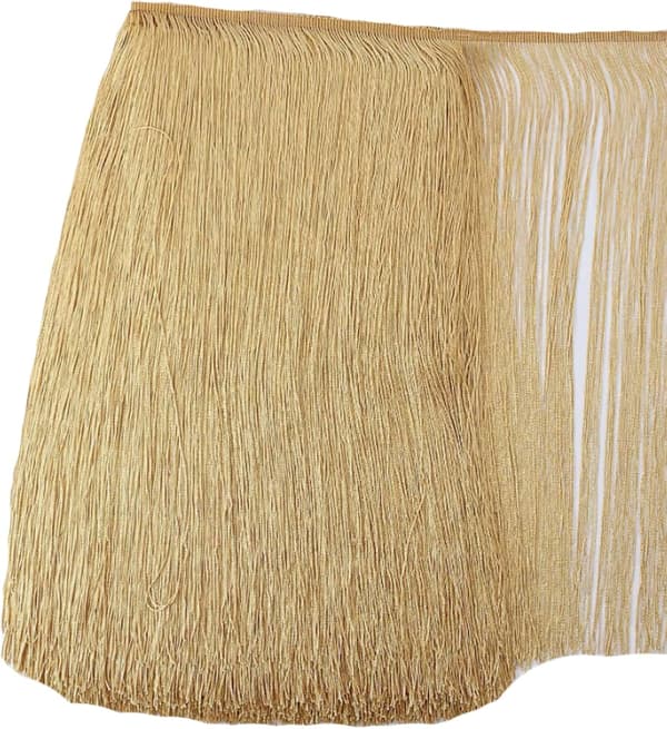 2M beige ekstra lang dusk-kantbånd 50 cm fall for dansekjole kostyme