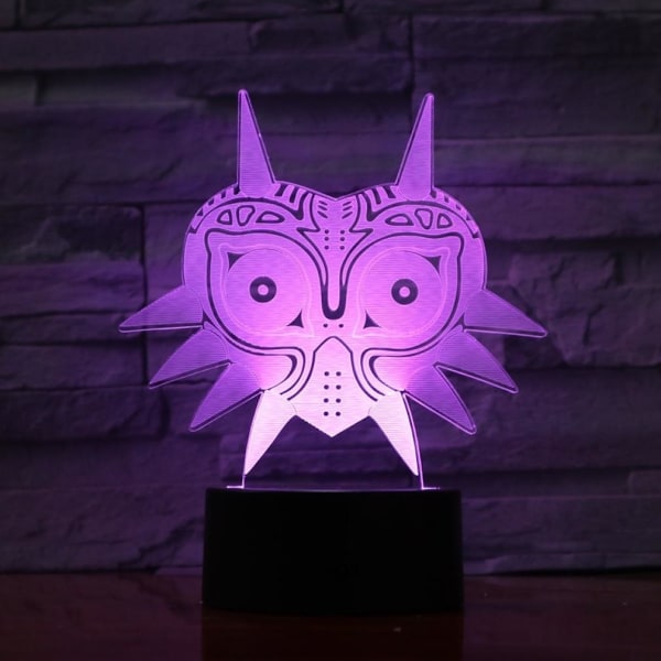 3D LED Legend of Zelda Owl Night Light Färgglad Anime Bordslampa för barn i sovrummet