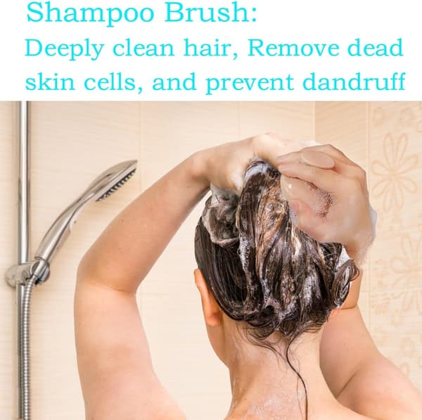 Silikone hovedbundsmassage shampoo børste, blød børste hårvaskebørste til våd tør hårpleje og hovedbundsrensning afslapning