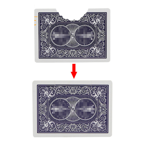 Bite Card Restore Magic Trick Magician Närbild Rekvisita Jippon Prank Tool