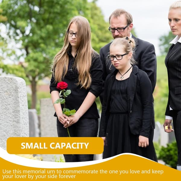Mini-urne til aske, metal-mindebeholder med fugle- og gren-engledesign