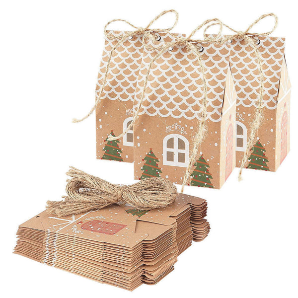 50 st julfest godislådor Favor Box Kreativa papper godislådor för bröllop