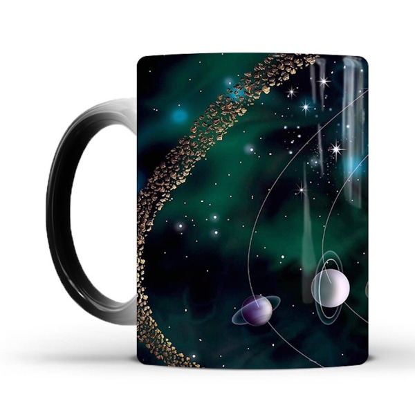 Solsystemets planeter färgskiftande keramisk kaffemugg Tekopp Nyhetsgåva