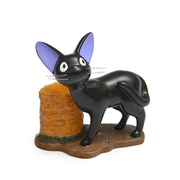 1 stk. Sort Kat Jiji Mini Blomsterpotte Anime Figur Legetøj Samling Model Dekoration Samlerobjekter Statue