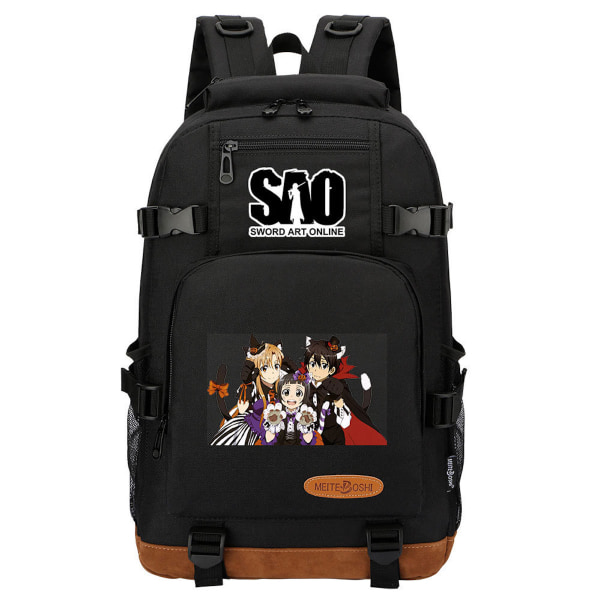 Sword Art Online Anime Skolryggsäck Casual Daypack Ryggsäck Cool bokväska