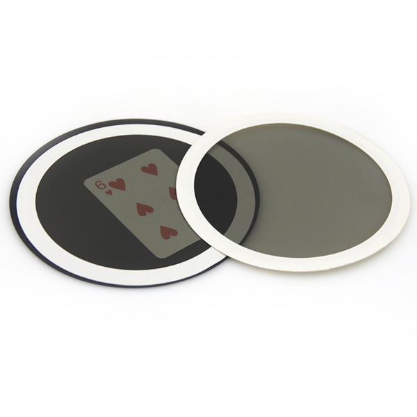Stor Magic Mirror Round Poker Prediction Magic Trick Magician Närbild Rekvisita Jippon Skämtverktyg