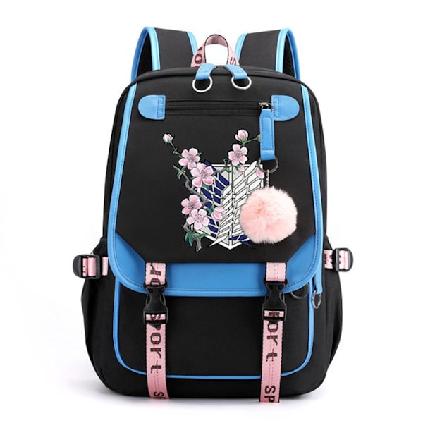 Attack On Titan Anime Skolryggsäck Casual Daypack Ryggsäck Cool bokväska