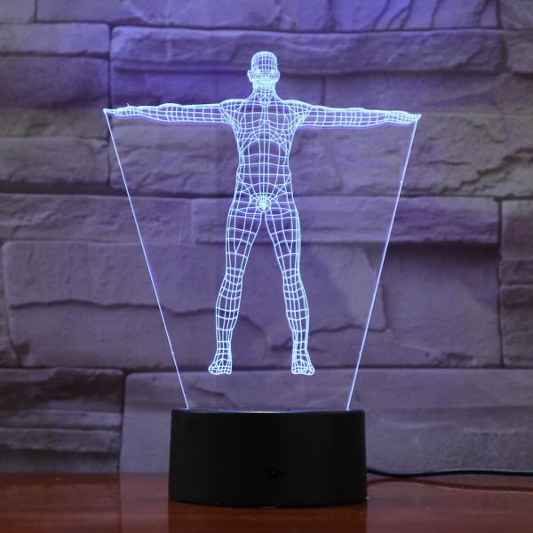 Nilostics 3D LED Nattljus Sovrumsbordslampa Ändrar färg