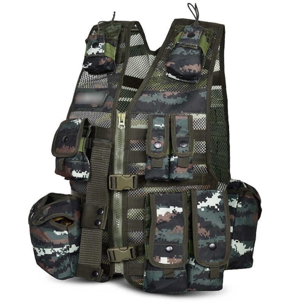 600D Tactical Vest Outdoor Molle Jaktväst Justerbar modulär utrustning för träningsspel