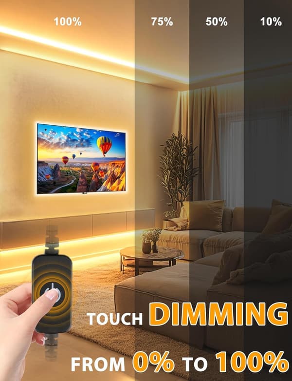 5M Neon LED-stripe 5000K dimbar IP65 24W 300 LED-lys fleksibelt bånd