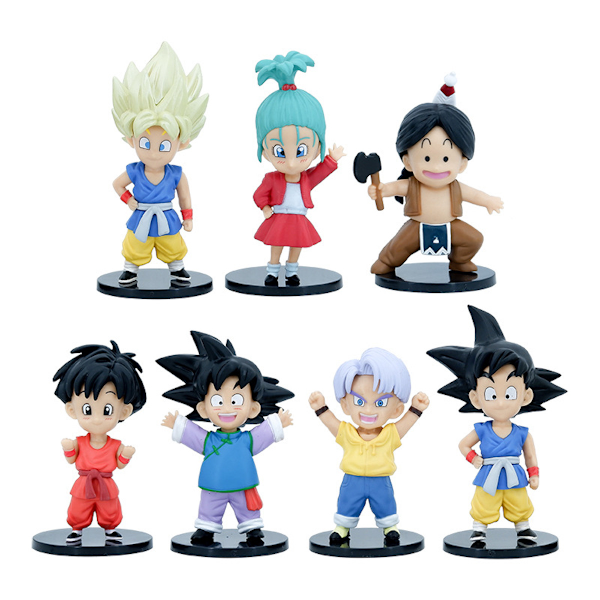 7 st/konjunto Dragon Ball Sogoku Gogeta Pose em pé figura modelo conjunto de brinquedos