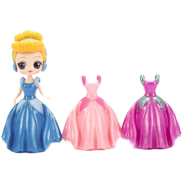 6st prinsessklänning Sjöjungfru Askungen Alice Snövit figurleksaksdocka