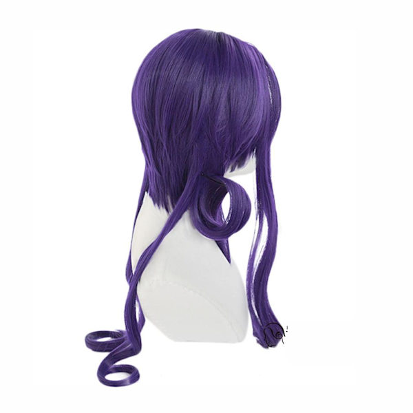 Toalettbundna Hanako-kun Peruker Party Cosplay Split Curly Wig Cap Lila