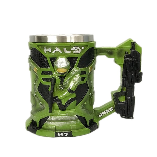 Grön Armor Hero Knight keramisk kaffemugg Tekopp Nyhetspresent
