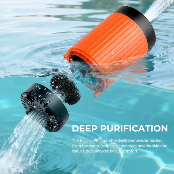 Bärbar campingdusch 7800mAh uppladdningsbar pump med LED-display IPX7