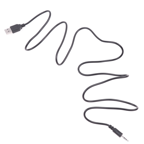 USB-oplader strømkabel til Synchros E40BT/E50BT hovedtelefoner Black