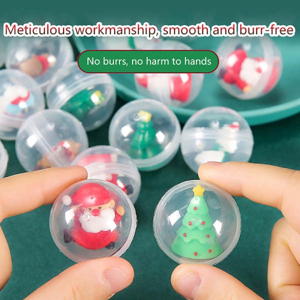 5 Stk 32MM Christmas Surprise Capsule Egg Cartoon Christmas Doll Random 5 one size