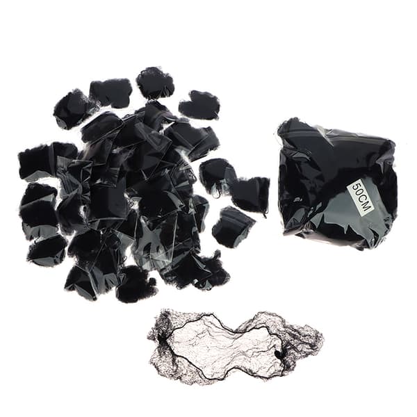 50 stk. hårbånd sort elastisk bundt usynligt hårnet 2#-50Pcs