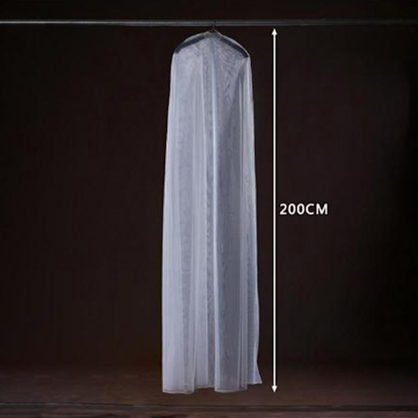 Lång Transparent Mjuk Tyll Cover Hemkläder Bröllop Dre White 2M