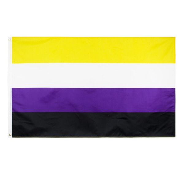 90x150cm OBS Pride Genderqueer GQ Könsidentitet EJ BINÄRT Icke- Rainbow onesize