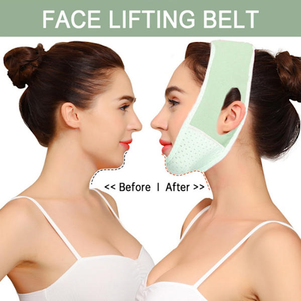 Kasvot V-linjan laihdutusnaamio Vyöhihna Double Chin Lifting Cheek Green onesize