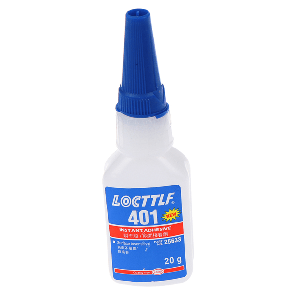 1 STK 20g Loctite 401 øyeblikkelig selvklebende flaske Sterkere superlim Clear 1pc