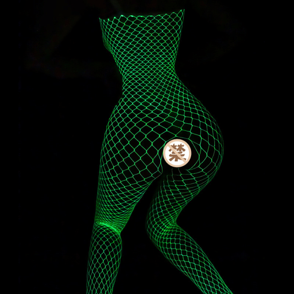 Luminous Mesh Sex Erotiska underkläder Se Through Hollow Out Net Cl fluorescent One Size