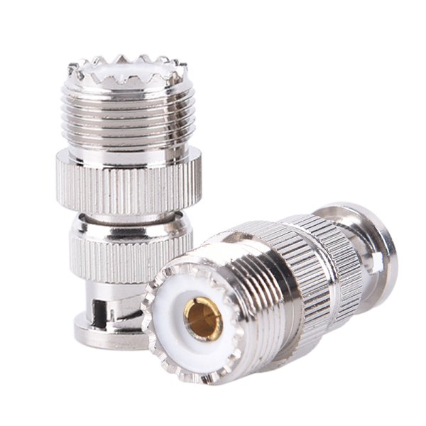 BNC hanstik til SO239 UHF PL-259 Jack RF hun koaksial adapter Gold