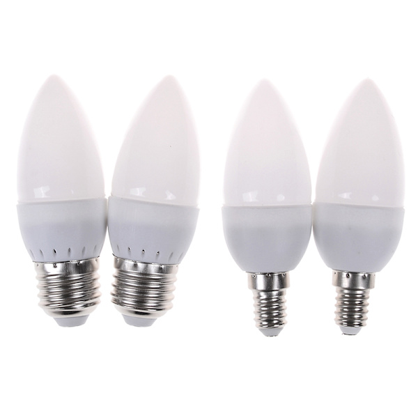 1 Stk E14 E27 Led Lysekrone Lys Lyspære Naturlig Hvit Varm White E14 White