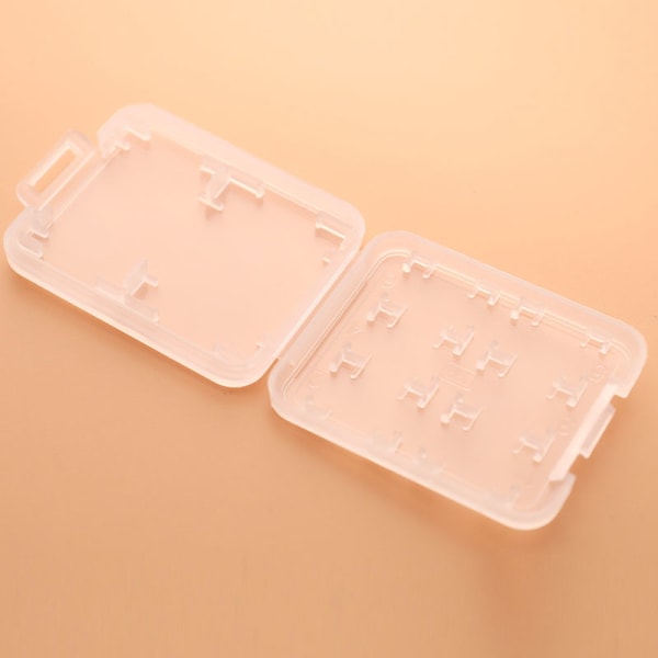 2PCS 8 in1 Protector Holder Mini For SDHC TF MS Minnekort Sto Transparent