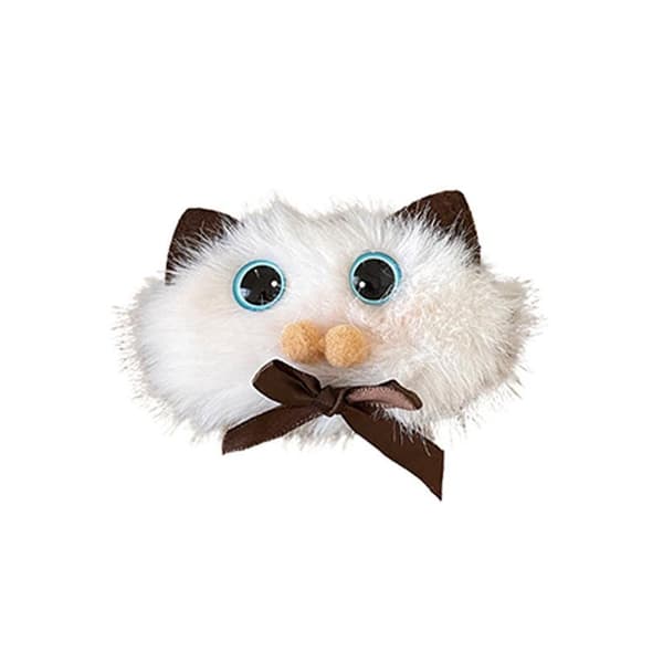 Plysch hårklämma oval form e tecknad sidoluggklämmor Kawaii Ha A2