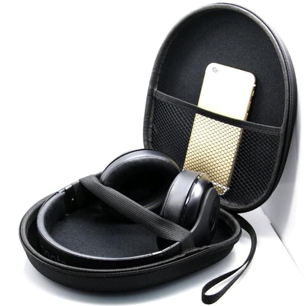 Musta Hard Shell Carry Headphone Headset case Laukku Coll A One Size