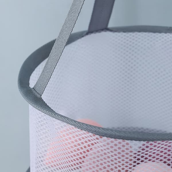Makeupbørste tørrekurv hængende foldbar net tørrestativ Gray