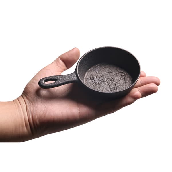 8,5 CM støpejernspanne, non-stick mini-eggestekepanne til kjøkken Black