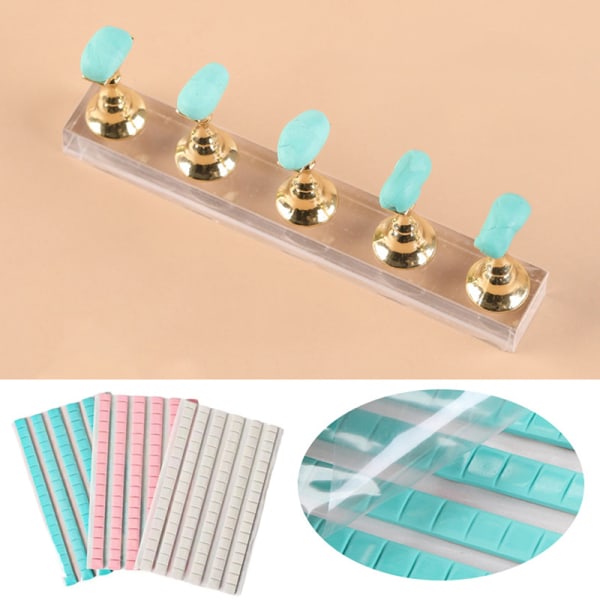 Nail Stand Sticky Adhesive Myrkytön Muovailuvaha Clay Fix Glue N Green 96PCS