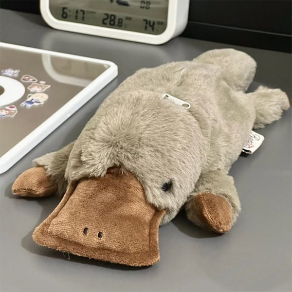 e Platypus Plysj Blyantveske Kosmetikkveske Pennveske Stasjonær One size
